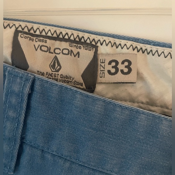 Men’s Blue Volcom Frickin Chino Shorts - Picture 4 of 4